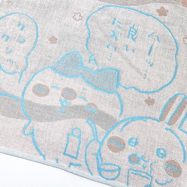 ちいかわ ほのぼの ウォッシュタオル ブルー