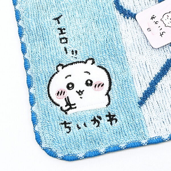 ちいかわ イエロー！！ タオルハンカチ ブルー