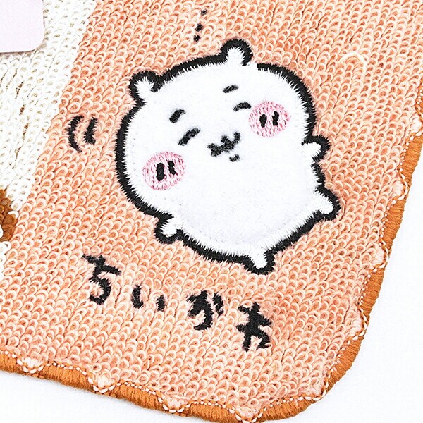 ちいかわ イエロー！！ タオルハンカチ オレンジ