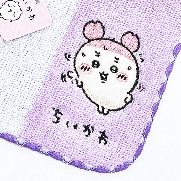 ちいかわ 運んでる タオルハンカチ パープル