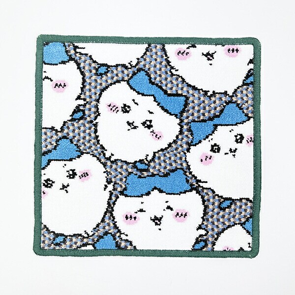 ちいかわ ハチワレ シェニール織 タオルハンカチ(ブルー) ハチワレいっぱい