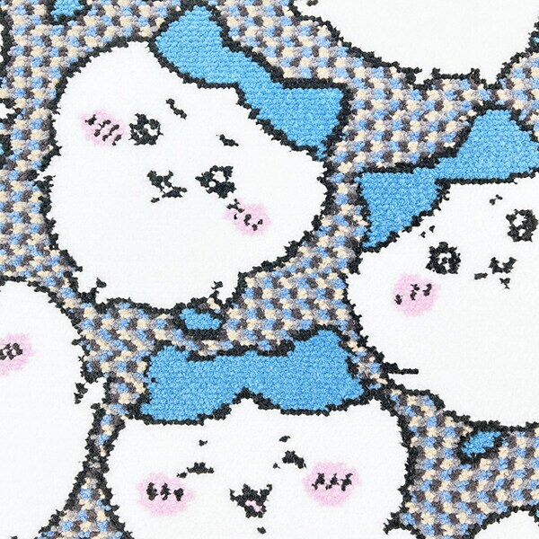ちいかわ ハチワレ シェニール織 タオルハンカチ(ブルー) ハチワレいっぱい