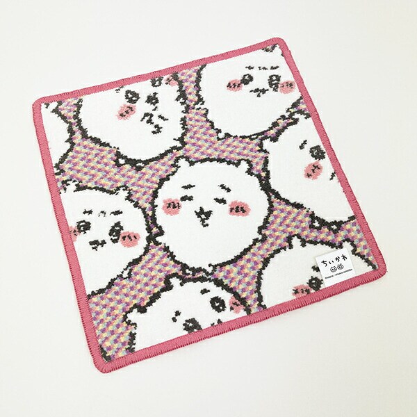 ちいかわ シェニール織 タオルハンカチ(ピンク) ちいかわいっぱい