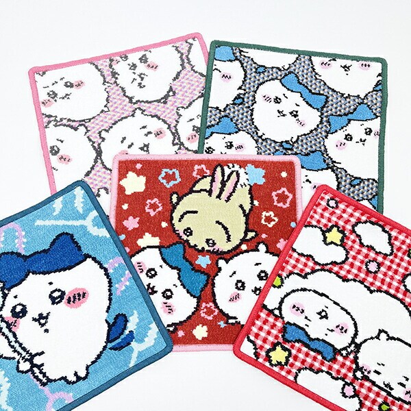 ちいかわ シェニール織 タオルハンカチ(ピンク) ちいかわいっぱい