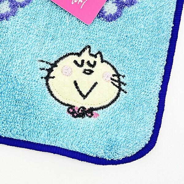 水森亜土 みーたん ハンドタオル (ブルー) ハンカチ