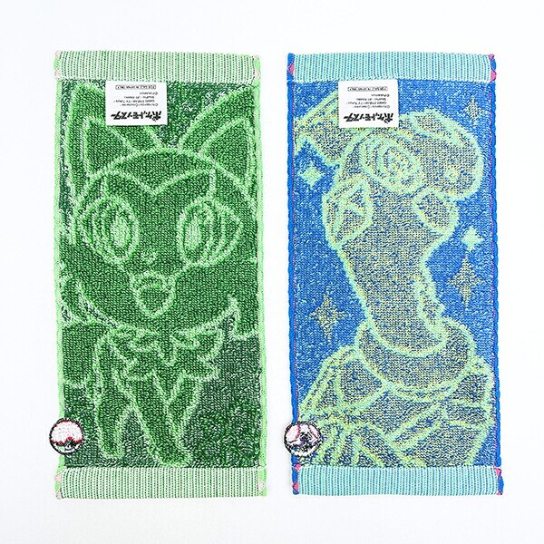 ポケットモンスター テラパゴス(ノーマルフォルム)×ニャオハ ハーフ タオルハンカチ(2枚入り) ポケモン
