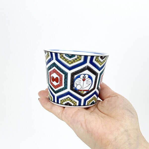 ドラえもん 九谷焼 そばちょこ 古九谷風・亀甲柄 蕎麦猪口 食器 キッチン
