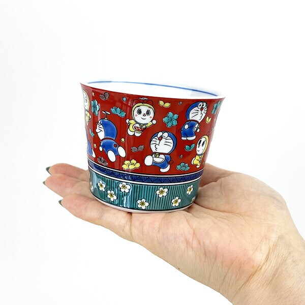ドラえもん 九谷焼 そばちょこ 木米風・梅花柄 蕎麦猪口 食器 キッチン