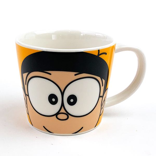 ドラえもん のび太 フェイスマグ  m オレンジ マグカップ 休憩 ホット 食器(mcd)