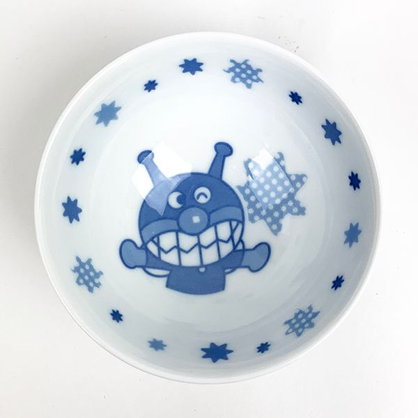 アップ ばいきんまん 染付茶碗 (ちゃわん/食器) キャラクター染付食器シリーズ (アンパンマン) キッチン用品 4964412081360