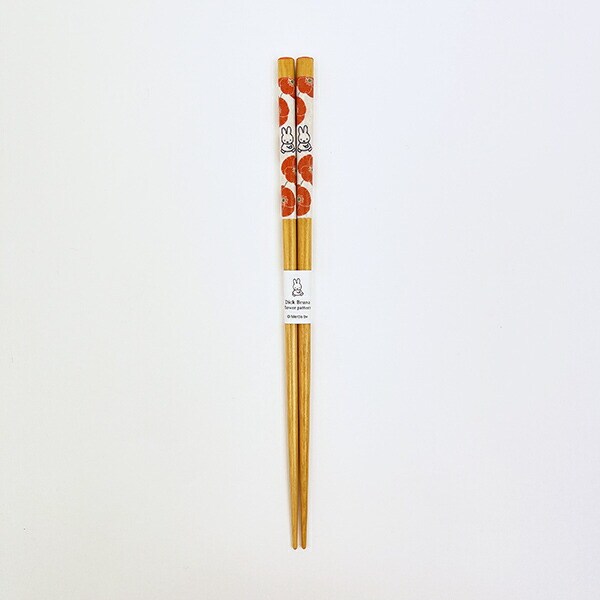 ミッフィー miffy フラワーパターン 和紙巻箸(レッド) 食器 日本製