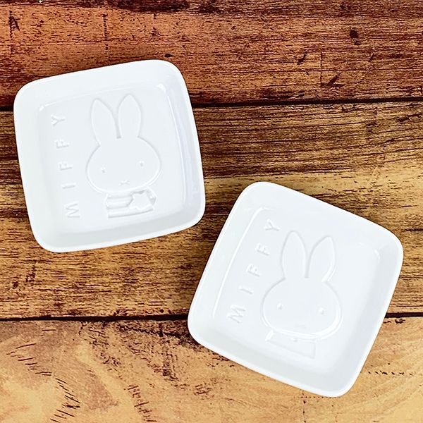 ミッフィー ショウユザラ ボーダー MF 皿 小皿 醤油 和食器 白 グッズ 日本製