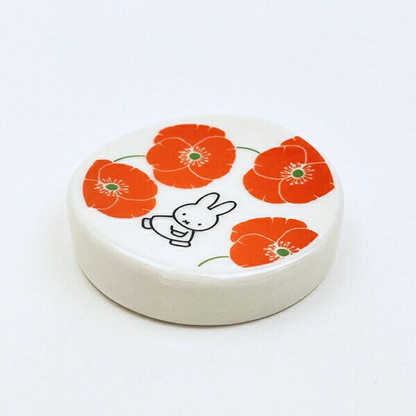ミッフィー miffy フラワーパターン 丸箸置き(レッド) 食器 日本製