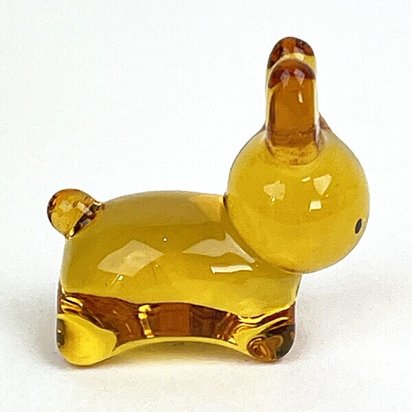 ミッフィー miffy ブルーナうさぎ ガラスの箸置き（アンバー） キッチン