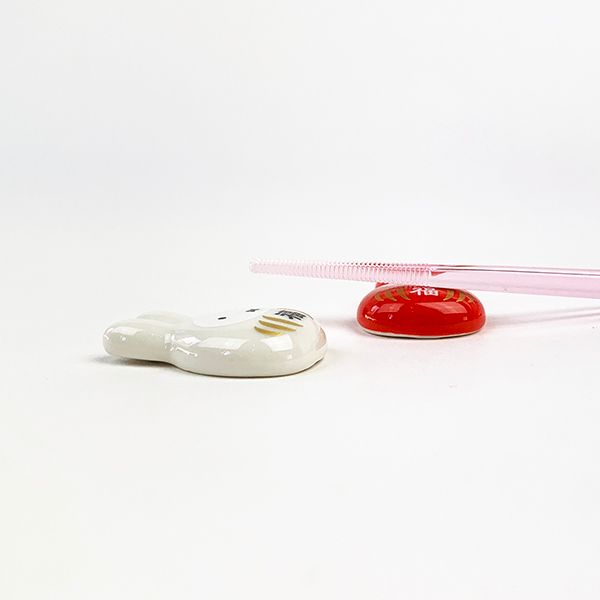 ミッフィー コウハクハシオキセットフクダルマ MF 箸置き 箸 紅白 お祝い 正月 赤 白 グッズ