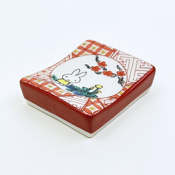 ミッフィー miffy 九谷焼 箸置き(赤絵) 食器 日本製