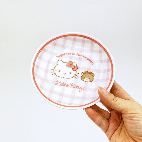 サンリオ ハローキティ 染付ミニ深皿 チェック 食器 日本製 Sanrio