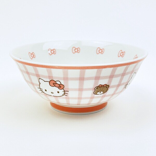 サンリオ ハローキティ 染付どんぶり チェック 食器 日本製 Sanrio
