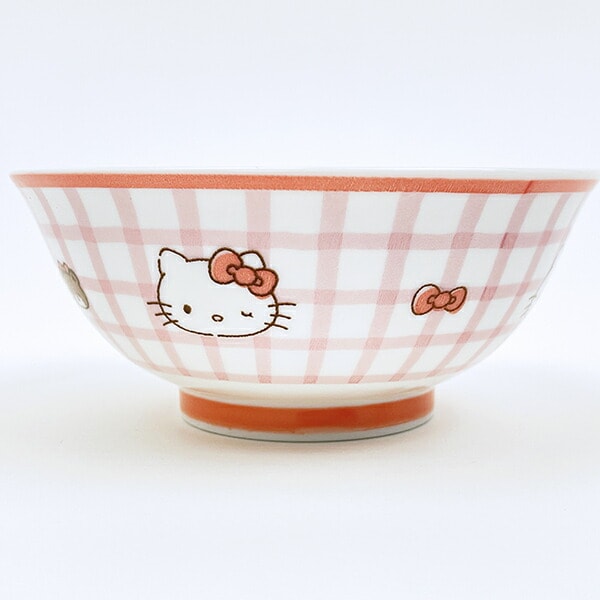 サンリオ ハローキティ 染付どんぶり チェック 食器 日本製 Sanrio