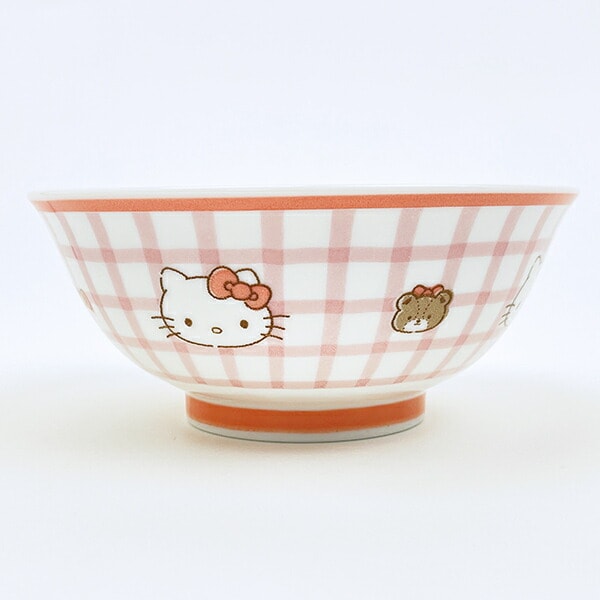 サンリオ ハローキティ 染付どんぶり チェック 食器 日本製 Sanrio
