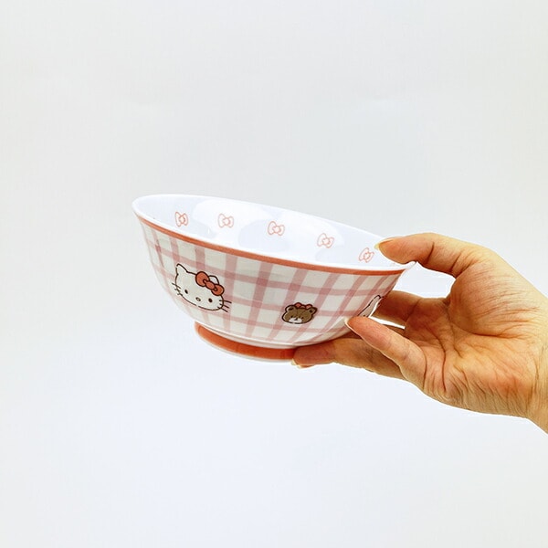サンリオ ハローキティ 染付どんぶり チェック 食器 日本製 Sanrio