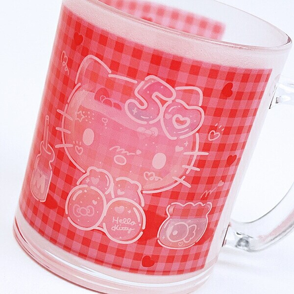 サンリオ ハローキティ 50th ガラスマグカップ コップ 日本製 Sanrio