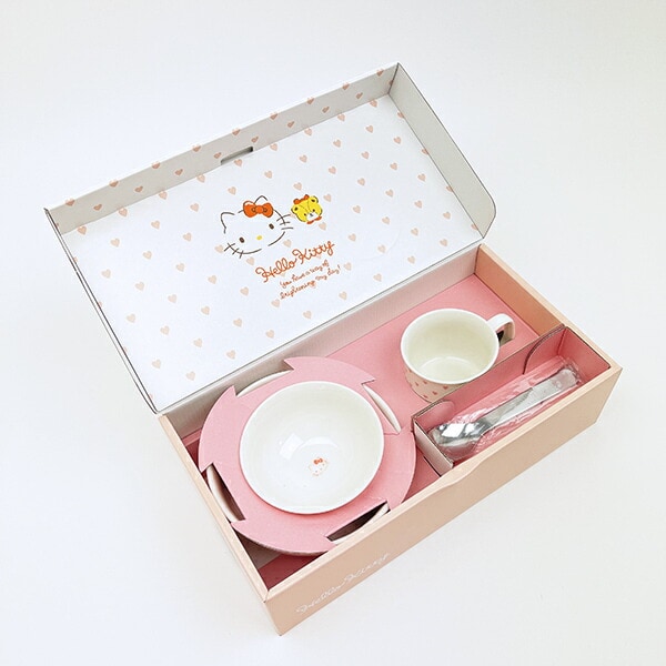 サンリオ ハローキティ 食器 ギフトセット ピンクハート キッズ 日本製 Sanrio
