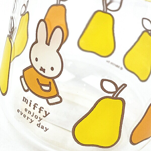 ミッフィー miffy カラーハンドル耐熱ガラスマグ（ブラウン・洋ナシ） コップ 食器 日本製
