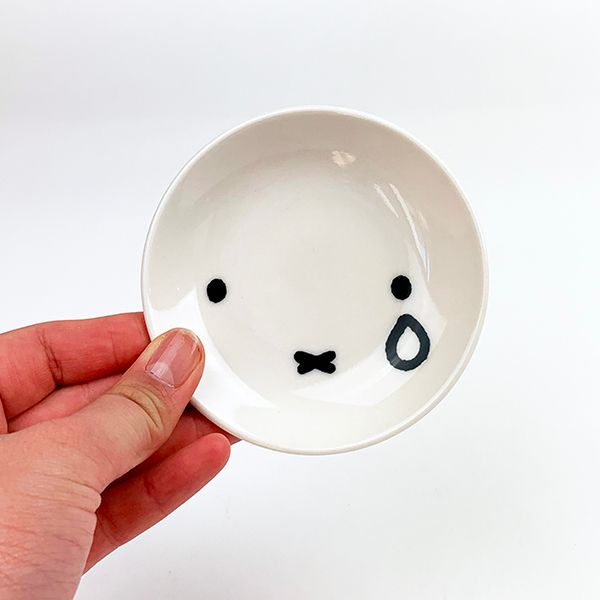 miffy ミッフィー シンプルフェイス ミニプレート クライ 醤油皿 小皿 プレート お顔 ホワイト グッズ 日本製(PWD)