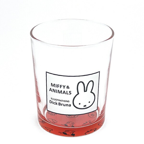 ミッフィー＆アニマルズ グラス（レッド） コップ MIFFY＆ANIMALS