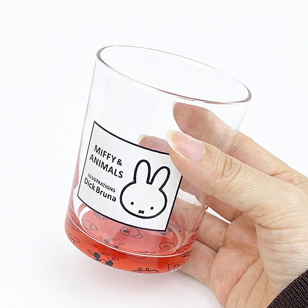 ミッフィー＆アニマルズ グラス（レッド） コップ MIFFY＆ANIMALS