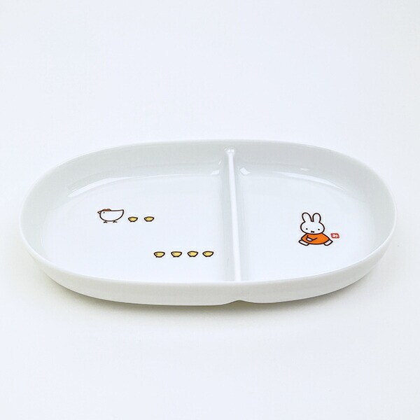 ミッフィー miffy イングレーズ(こっこ親子) 楕円ランチプレート 食器 ベビー キッズ 日本製