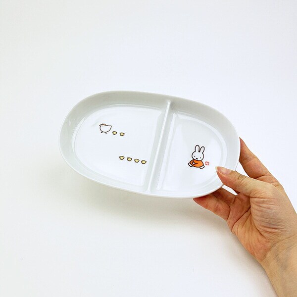 ミッフィー miffy イングレーズ(こっこ親子) 楕円ランチプレート 食器 ベビー キッズ 日本製