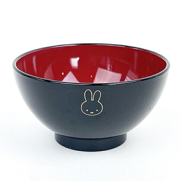 ミッフィー miffy どうぶつ  イングレース 汁椀（黒） 食器 お椀 日本製