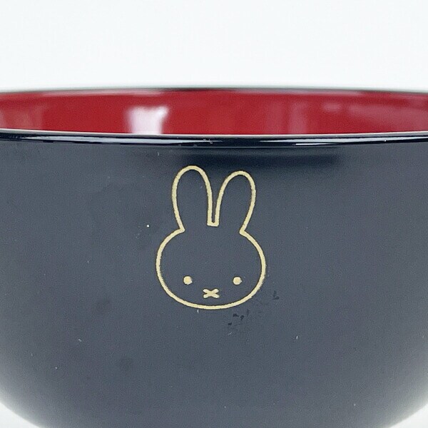 ミッフィー miffy どうぶつ  イングレース 汁椀（黒） 食器 お椀 日本製