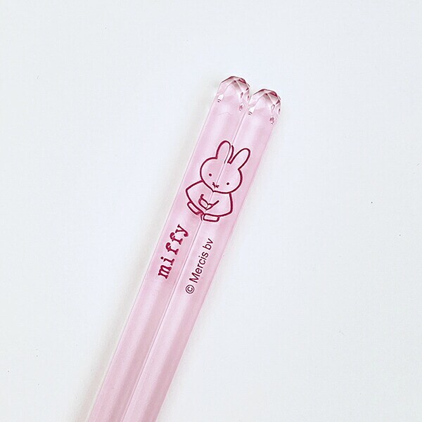 ミッフィー miffy cotton クリア箸 ライトピンク 食器 日本製