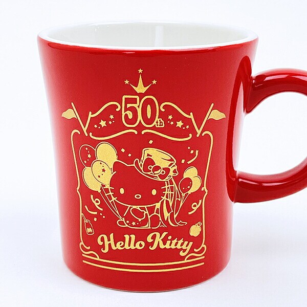 サンリオ ハローキティ 50th マグカップ(レッド) コップ 日本製 Sanrio