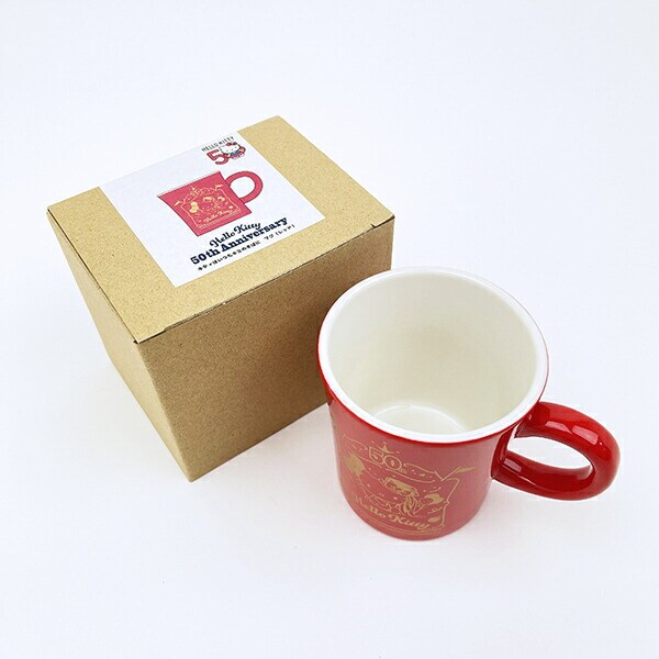 サンリオ ハローキティ 50th マグカップ(レッド) コップ 日本製 Sanrio