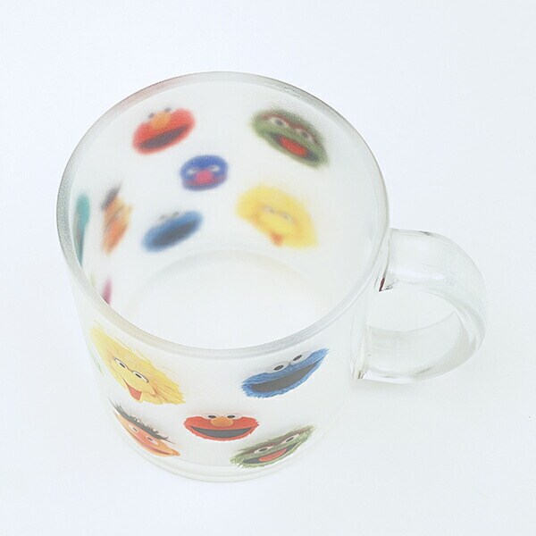 セサミストリート フェイス ガラスマグカップ コップ 日本製