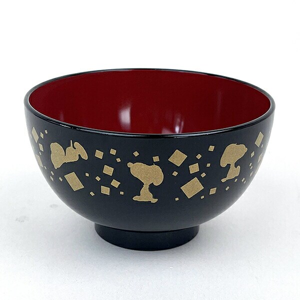 スヌーピー 塗汁椀（金風)  日本製