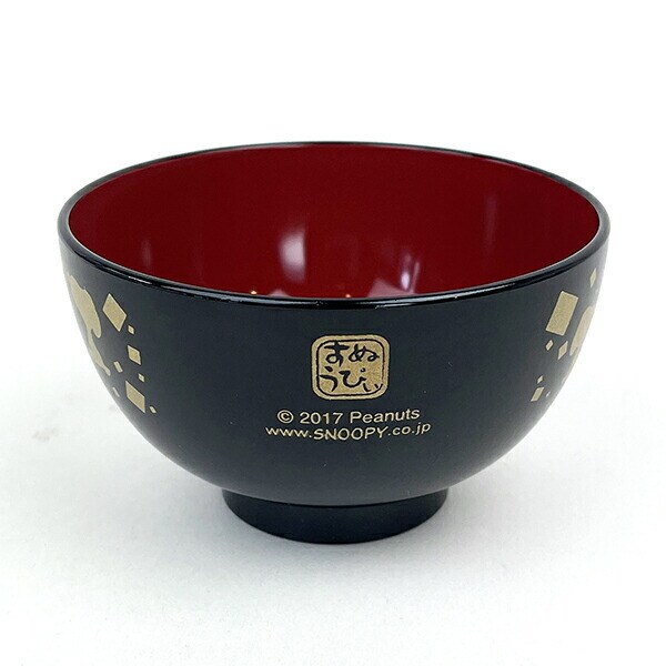 スヌーピー 塗汁椀（金風)  日本製