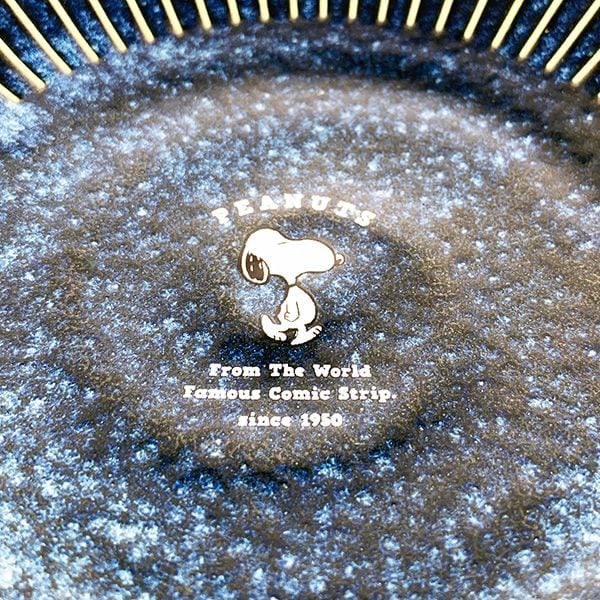 peanuts スヌーピー インディゴラウンドプレート 中皿 丸皿 プレート キッチン用品 グッズ 日本製