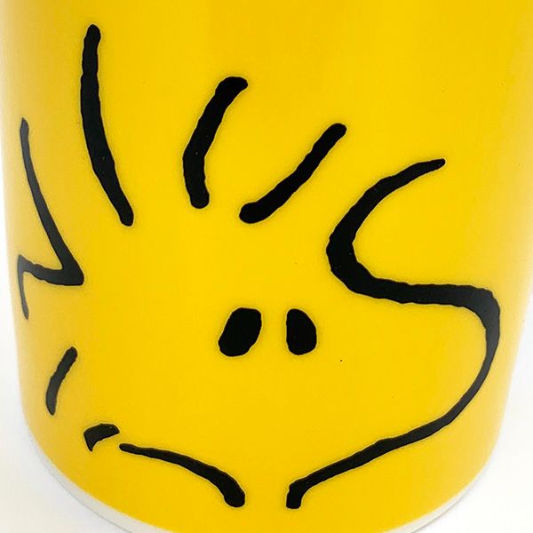 スヌーピー ウッドストック フェイスアップ マグ 黄色 マグカップ ランチ ティータイム