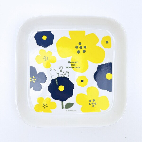 スヌーピー フラワー モーメントスクエアトレー お皿 食器 SNOOPY