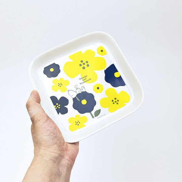 スヌーピー フラワー モーメントスクエアトレー お皿 食器 SNOOPY