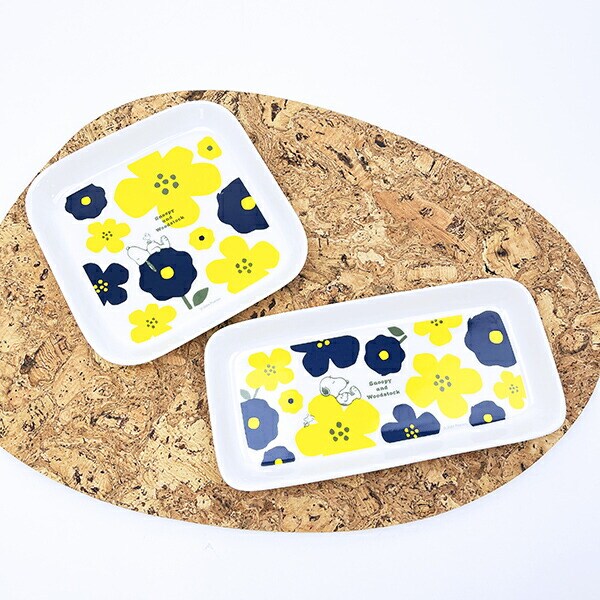 スヌーピー フラワー モーメントスクエアトレー お皿 食器 SNOOPY