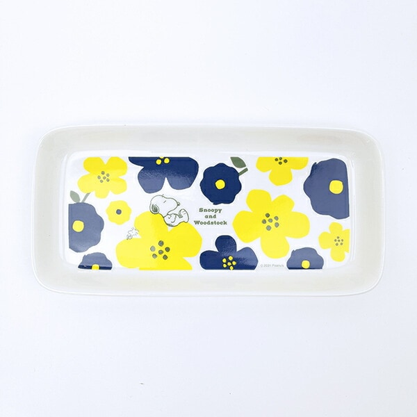 スヌーピー フラワー モーメントロングトレー お皿 食器 SNOOPY