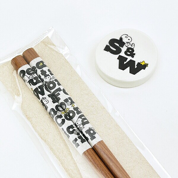 スヌーピー レターズ モーメント丸箸置き キッチン 日本製 SNOOPY