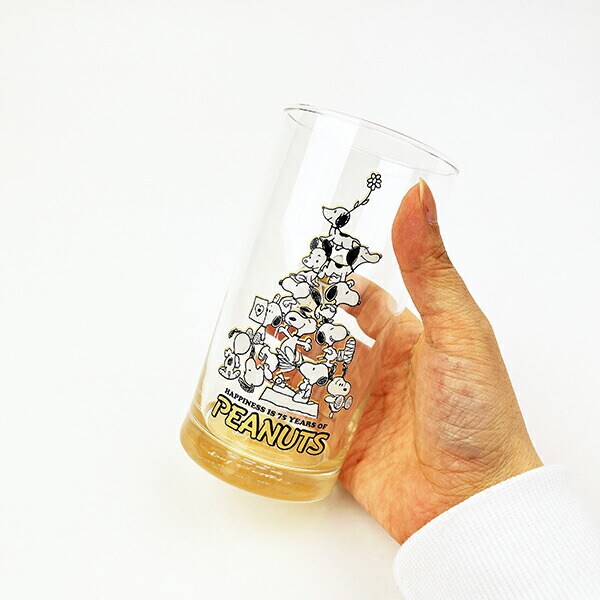 スヌーピー ピラミッド 記念タンブラー コップ PEANUTS 75th 日本製 SNOOPY