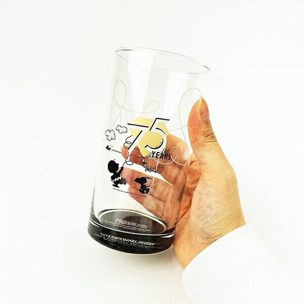 スヌーピー ＆チャーリーブラウン 記念タンブラー コップ PEANUTS 75th 日本製 SNOOPY